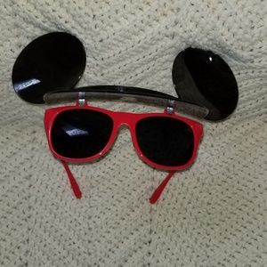Disney Mickey Ears Visor with Red Sunglasses